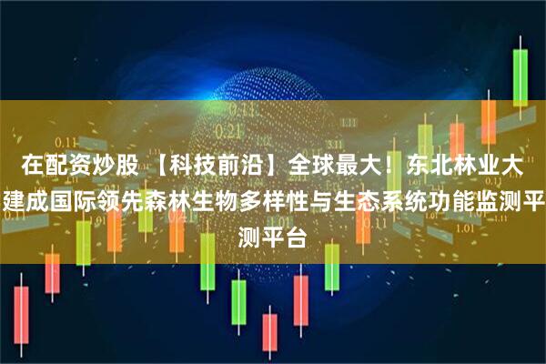 在配资炒股 【科技前沿】全球最大！东北林业大学建成国际领先森林生物多样性与生态系统功能监测平台
